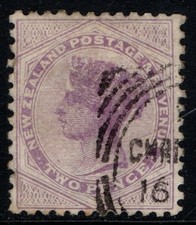 New Zealand 1882 1888 1900 Queen Victoria 2d Two Pence perf 12 x 11½ SG196 Used