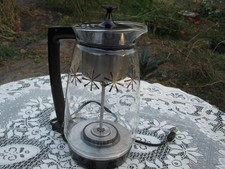 Vintage Atomic Star Burst Sunbeam Glass 12 Cup Electric Percolator Coffee Pot