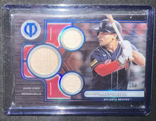 Topps 2024 Tribute Triple Relics Matt Olson Braves Blue /150 #TTR-MO MEM