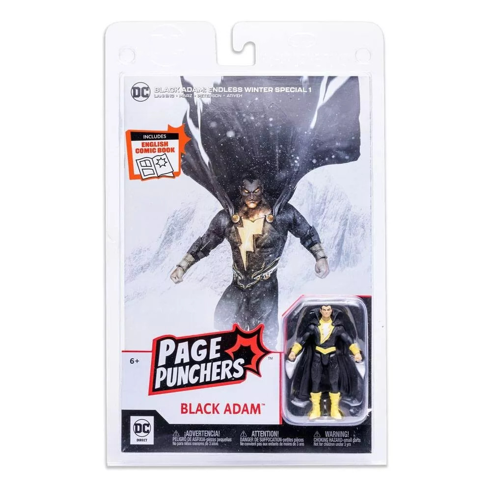 McFarlane Toys Black Adam w/Comic DC Page Punchers 3"" Figure BRAND NEW Free Post