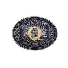 Western Cowboy Belt Buckle for Men Women Initial Letters A to Z Cowgirl Belt ...