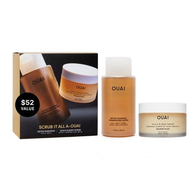 Hair Care Set - Clarifying Shampoo & Exfoliating Scalp Scrub - Deep Cleansing &