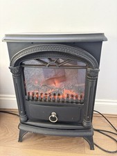 Electric Fireplace Stove, Free Standing Fireplace Heater with Realistic Flame 