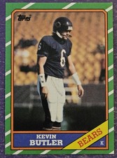 1986 Topps #18 Kevin Butler Rookie Football card Chicago Bears!. rookie card picture