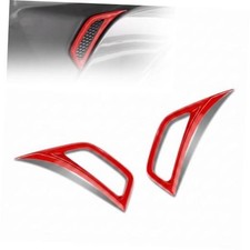 2PCS JL Side Fender Vent Decal Trim Cover,Hood Vent Trim Panel,Red