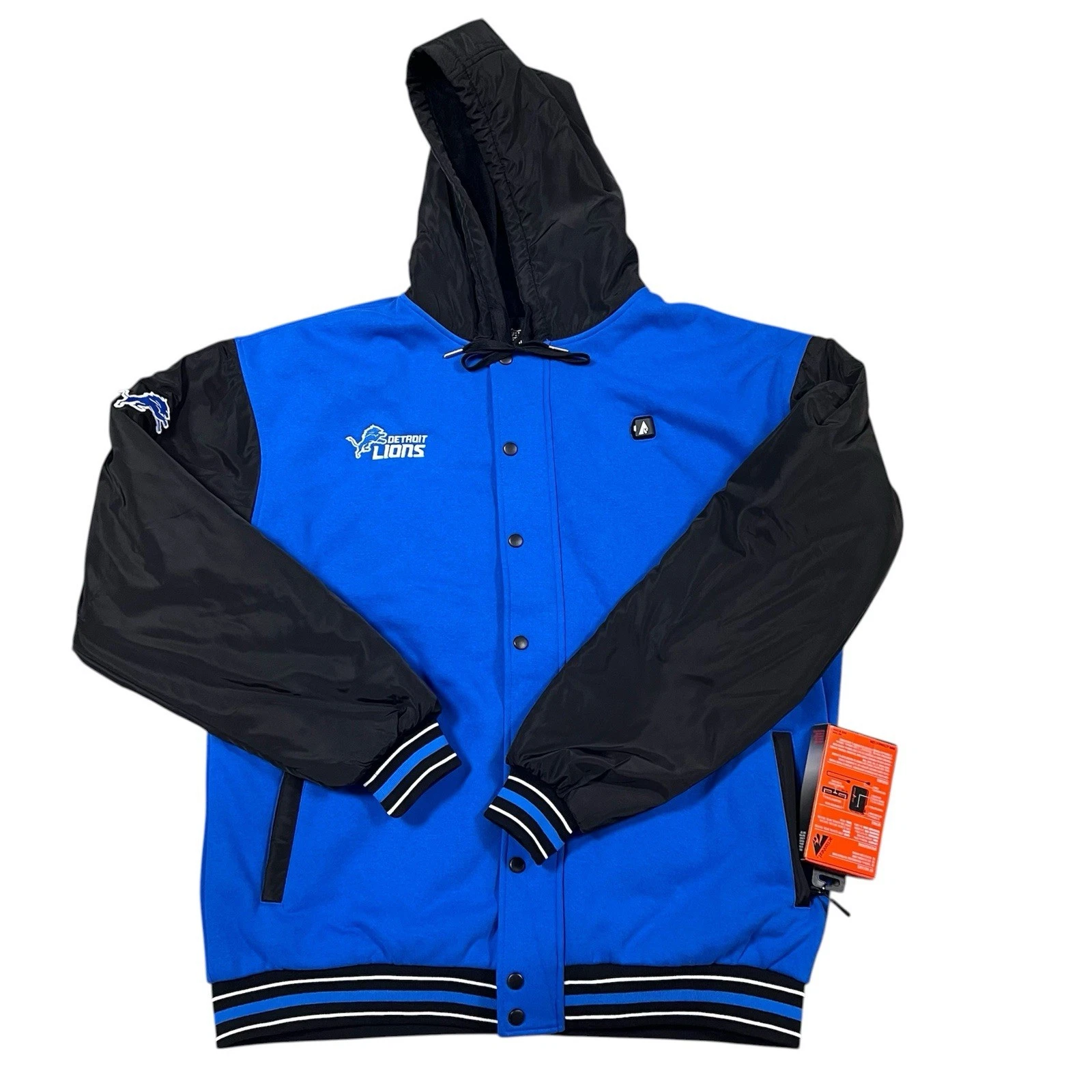 ActionHeat Blue/Black NFL Detroit Lions 5V Battery Heated Varsity Jacket XL NWT
Opens in a new windo