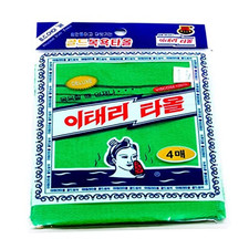 Goldsangsa-Korean Exfoliating Towel Washcloth Mitts 4Pcs Green / Korean Italy To