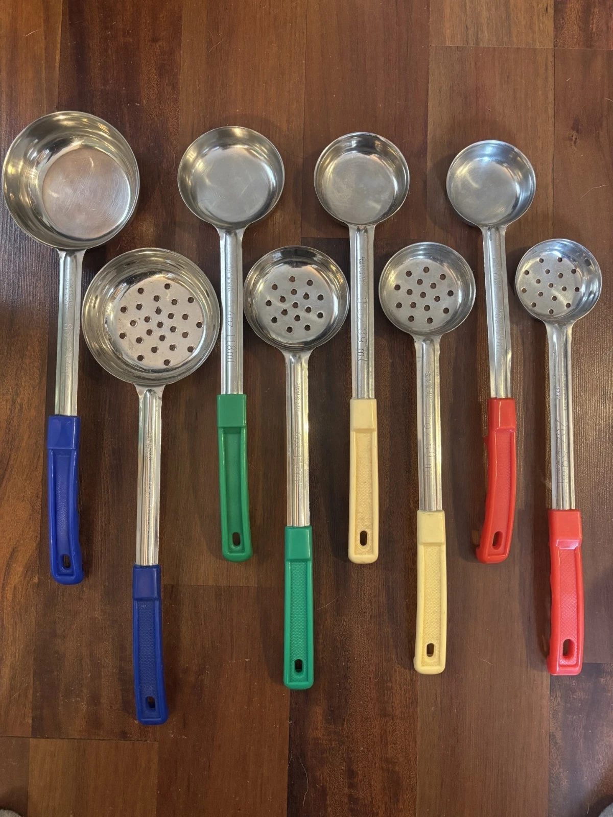 Lot 8 NSF Commercial Restaurant Serving Spoons Slotted / Solid 2oz 3oz 4oz 8oz
Opens in a new window