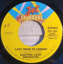 Electric Light Orchestra (ELO) "Last Train To London / Down Home Town" VG+