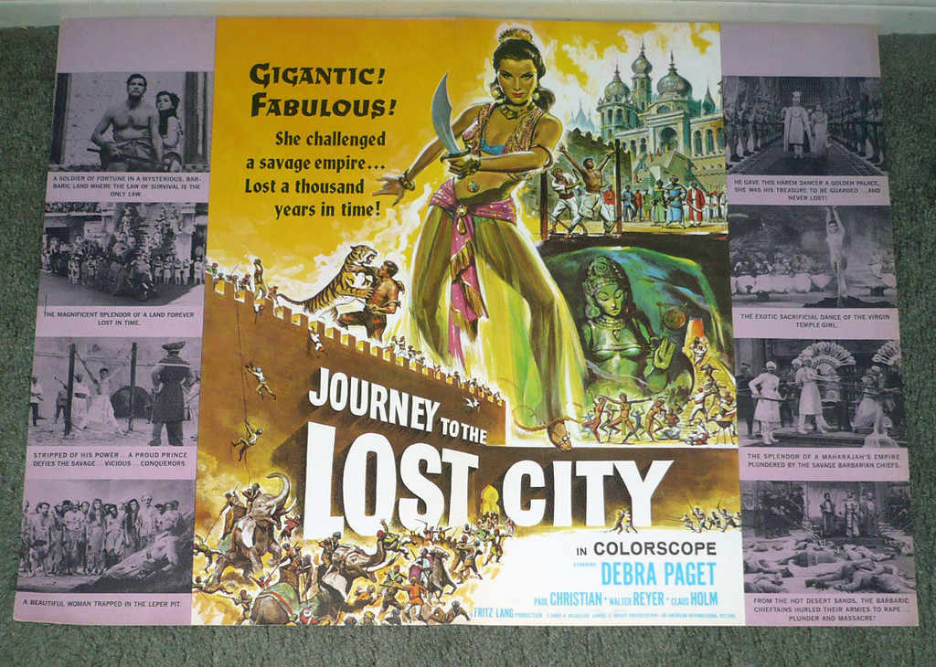 JOURNEY TO THE LOST CITY original large 1960 pressbook DEBRA PAGET