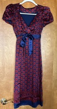 79 Vintage Betsey Johnson New York Black Label Floral Silk Dress 2 Folkloric