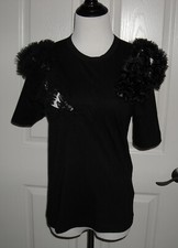 100 AUTHENTIC Vintage Comme Des Garcons Women's T-Shirt Top Size S Color Black