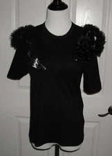 100% AUTHENTIC Vintage Comme Des Garcons Women's  T-Shirt Top Size S Color Black