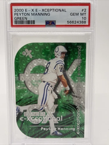 PEYTON MANNING 2000 Fleer EX E-Xceptional GREEN JAMBALAYA LIKE 1:288 PSA 10 POP2