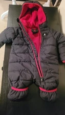 Air Jordan Baby Winter Puffer Hooded Snowsuit Black Bunting Newborn Size