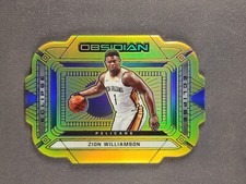 2020-21 Obsidian Eclipse #27 Zion Williamson Yellow Flood Electric Etch SSP