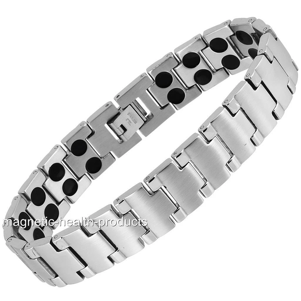 Mens stainless hotsell steel magnetic bracelets