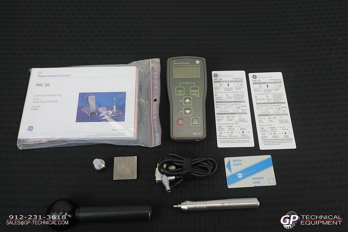 GE Inspection Technologies MIC 10 w/MIC 201 Probe Hardness Tester - Waygate NDT