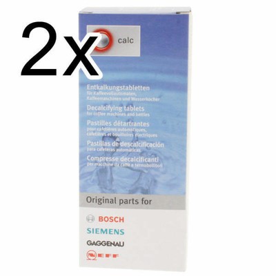 Bosch Decalcifying Tablets for Coffee Machines and Kettles, Pack of 2, 310967