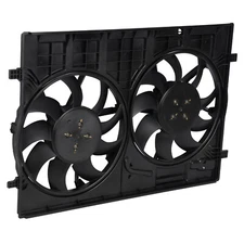 New Dual Radiator Cooling Fan Assembly w/ Shroud for Volkswagen Atlas 2018-2023