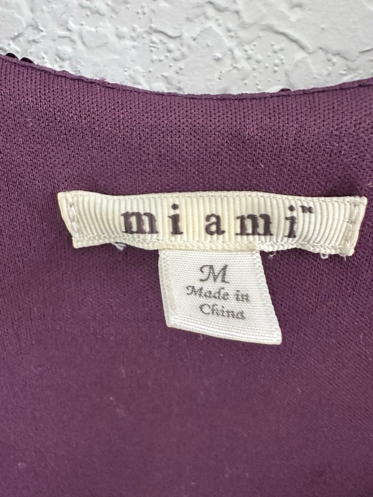 VALENTINO Mini abito Miami Aliah paillettes cravatta vita M viola collo alto Barbie fata * difetto