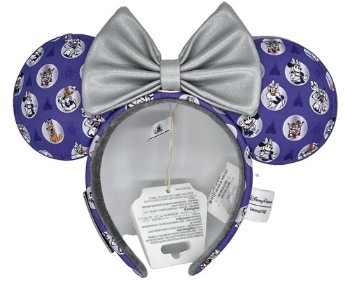 Disney 2023 Loungefly‎ 100 Years purple Minnie Ears Headband Mickey Pluto Goofy Disney 2023 Loungefly 100 Years purple Minnie Ears Headband  main image 2