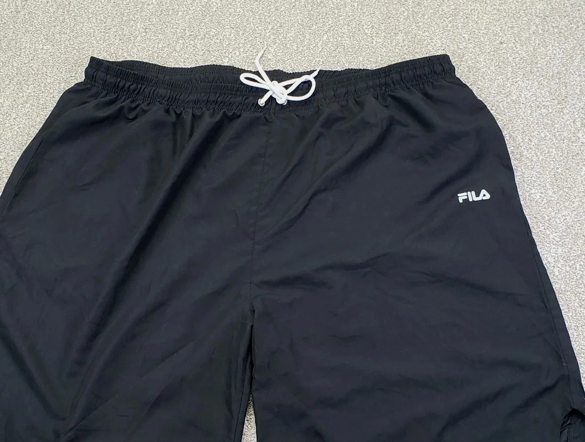 NEW FILA Big And Tall Size 4X 4XL Waist 46 Mens Active Shorts Drawstring Black