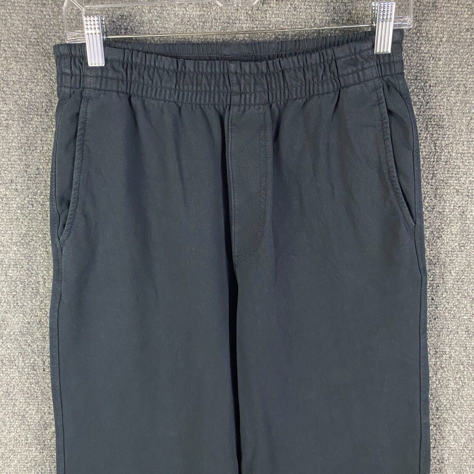 Uniqlo Pants Womens Small Blue Joggers Drawstring Tapered Cotton Blend thumbnail 2