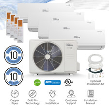 Quad Zone 23.1 Seer2 Ductless Mini Split Air Conditioner Inverter Wifi Heat Pump