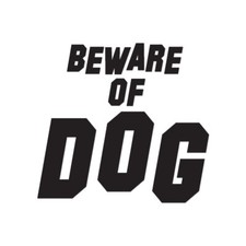 Beware of Dog - Vinyl Decal Sticker - Multiple Color  Sizes - ebn99