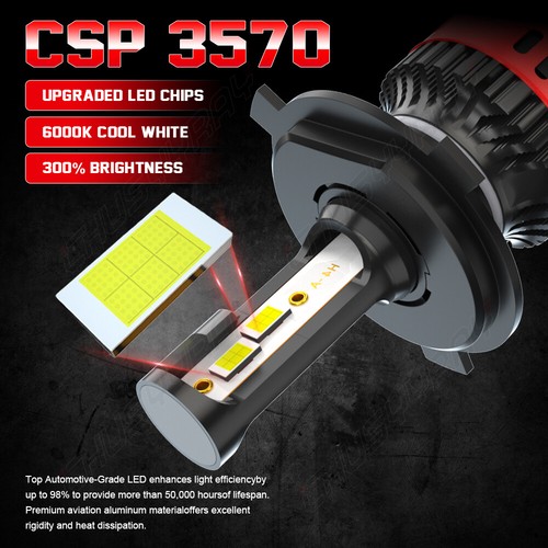 For Freightliner Century Class 7inch Round LED Headlights Hi/Lo Beam Light 2PC - Picture 9 of 15