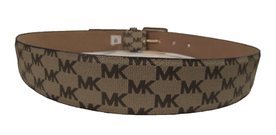 Michael Kors MK logo gray signature belt women L gold  display picture 1