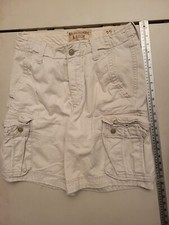 Vintage Abercrombie  And Fitch Tan Cargo Shorts Men 31 Distress Thrash Y2K Goth