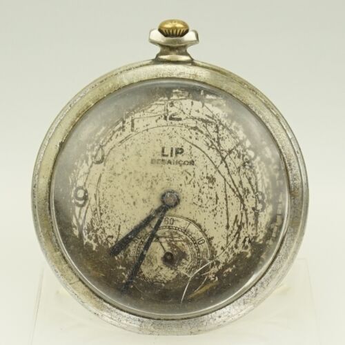 Rare! LIP Pocket watch Taschenuhr Men's no repeater fusee duplex chronometer RAR - Picture 2 of 5