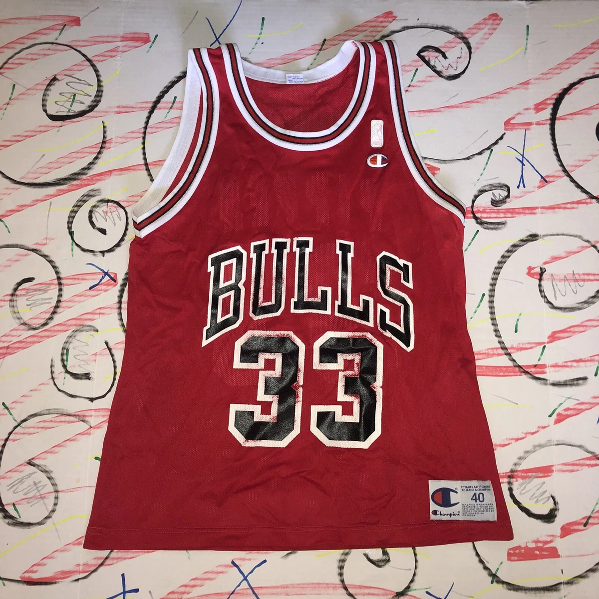 Vintage Champion NBA Chicago Bulls Replica Scottie Pippen Jersey