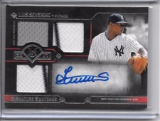 2017 Topps Museum LUIS SEVERINO TRIPLE JERSEY AUTO SP #1/99 FIRST MADE YANKEES!
