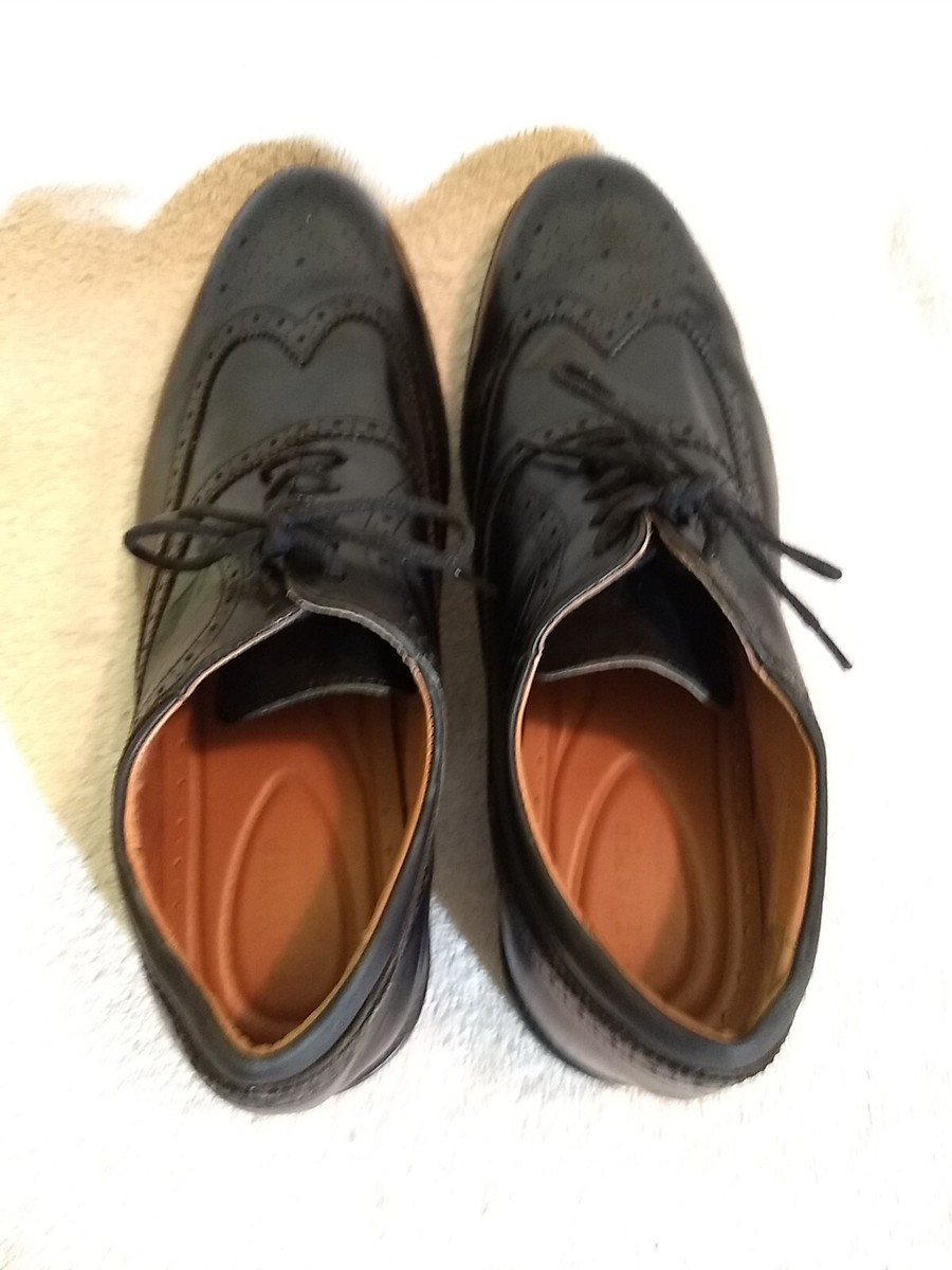 GH Bass Co. Mens Black Tie Up Wing Tip Shoes Flex Step Size 8M Leather Formal Monogram Double Brogue Wingtip – G.H.BASS 1876 main image 2