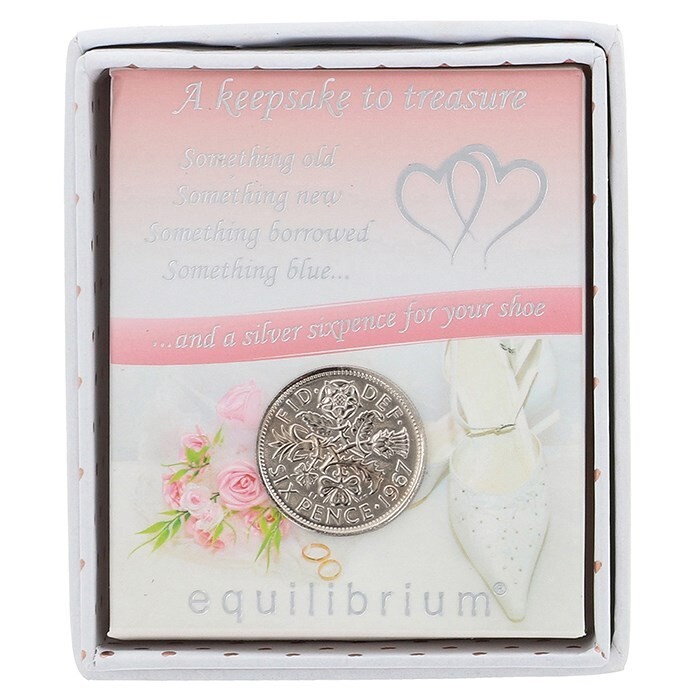 Lucky Sixpence Wedding Keepsake, Bride & Groom, Tradition, Gifts 294835