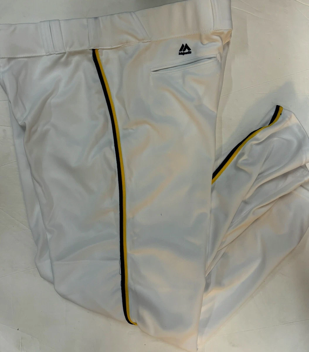 Pantalon Baseball Majestic Blanc Homme XL (38x32) Coupe Décontractée
