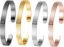 Islamic Jewelry Gifts for Women Allah Gold Bangles Bracelets Ayatul Kursi Arabic