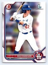 2022 Bowman Draft #BD-165 Nick Biddison Los Angeles Dodgers