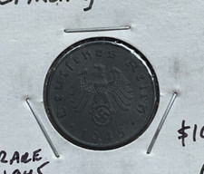 1945 A Germany 10 Reichspfennig - Scarce Date - KM# 101