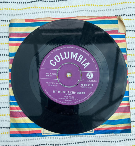 Paul Anka Crazy Love / Let the Bells Keep Ringing Single Vinyl Record | Columbia - Picture 5 of 5