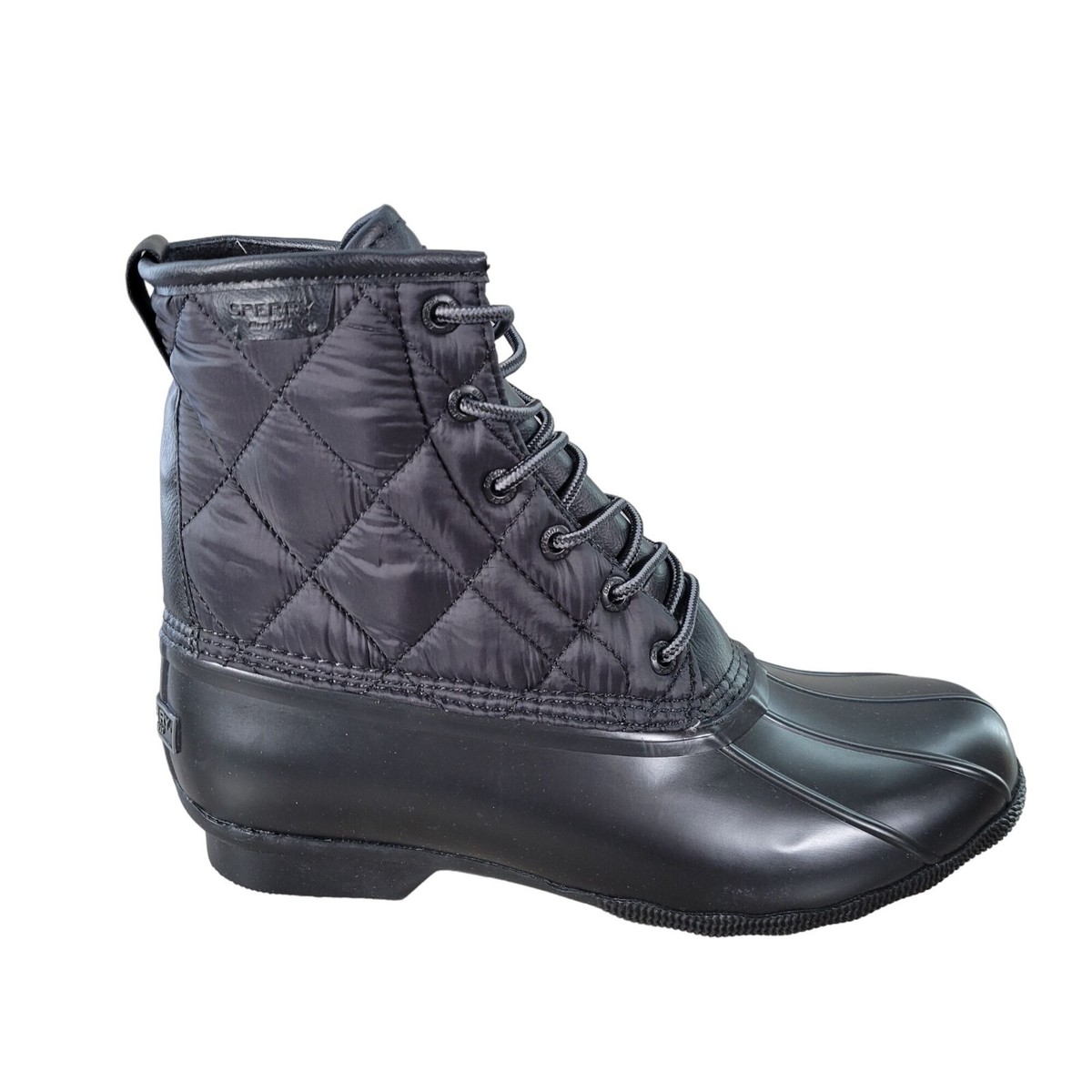 Sperry Black Saltwater Duck Boots Sz 8.5 | eBay