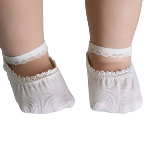 1 Pair Infant Socks Anti-skid Breathable Baby Short Lace Socks Thin - Foto 1 di 18