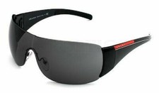 RARE NEW Genuine PRADA Sport Black Shield Wrap Sunglasses SPS 02L PS 02LS 1AB1A1
