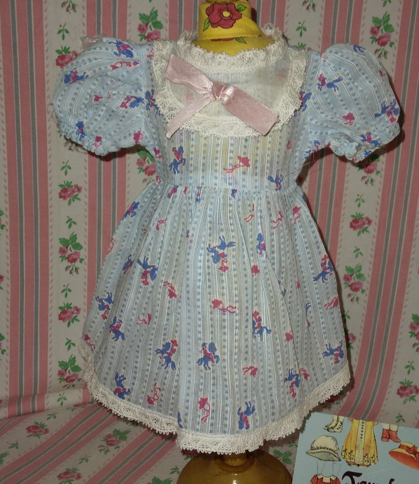  1940s factory western print cotton doll dress wow 