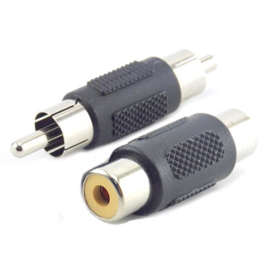 RCA Coupler Female Male AV Cable Plug CCTV Connector Video Audio Adapter Jack