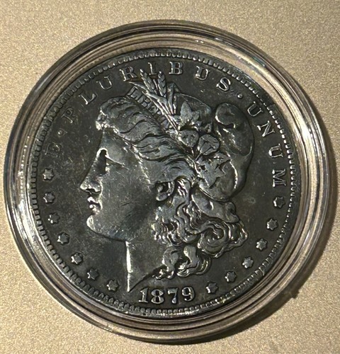 1879-S Morgan Silver Dollar. In Airtite Holder. . #SS110. NICE PATINA !! - Picture 3 of 4