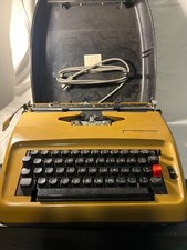 Sears Electric 1 Portable Typewriter Mustard Yellow, Turns on, Not Functioning thumbnail